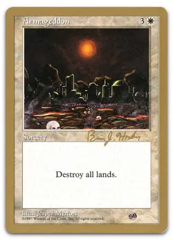 Armageddon - 1998 Brian Hacker (5ED) (SB) (LP) World Championship WCD Magic MTG - Image 1