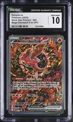 Oricorio EX *CGC 10* Full Art Holo *Mega Charizard X EX UPC Promo* #24 *2025 - Image 1