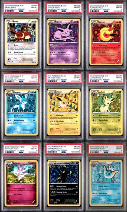 2013 POKEMON BLACK STAR PROMO SYLVEON COLLECTION SET OF PSA 8 EEVEELUTIONS - Image 1
