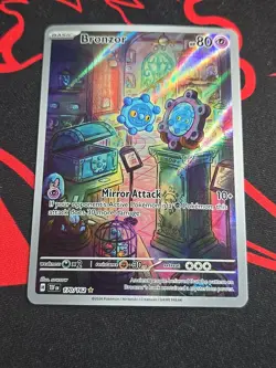 Bronzor # 170/162 Illustration Rare Pokemon Temporal Forces 2024 NM - Image 1
