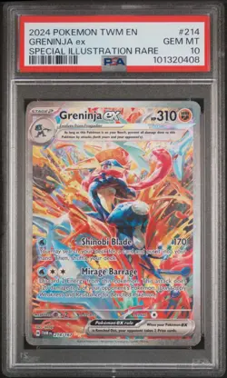 2024 POKEMON TWILIGHT MASQUERADE #214 GRENINJA ex SIR PSA 10 - Image 1