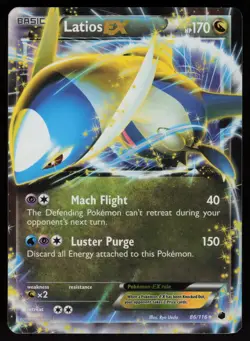 Latios EX 86/116 Rare EX Plasma Freeze Holo Pokemon - Image 1