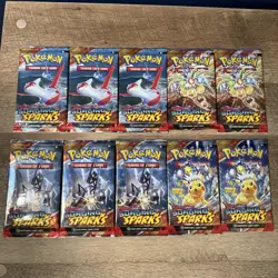 Pokemon TCG Surging Sparks Booster Pack 10x. Journey Together Booster Pack 4x - Image 2