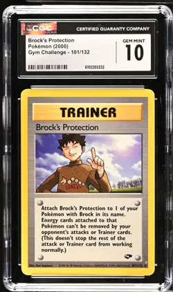 Pokemon 2000 Brock's Protection Gym Challenge 101/132 CGC 10 - Image 1