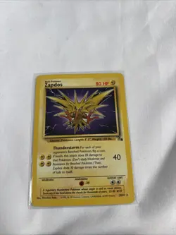 1999 Pokemon Fossil 1st Edition Zapdos #30/62 *SEE PICS* NM - Image 1