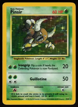 Pinsir 9/64 Rare Jungle Holo NO SYMBOL ERROR Pokemon - Image 1