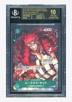 One Piece BGS 10 BLACK LABEL Eustass Kid Promo 2022 P-003 Winner Prize Japanese - Image 1