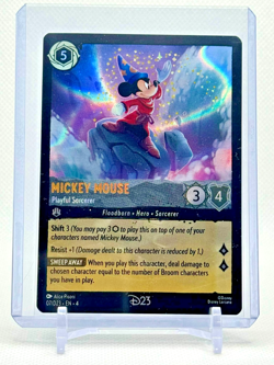D23 Expo 2024 Mickey Mouse Playful Sorcerer Promo | Disney Lorcana NM Foil - Image 1
