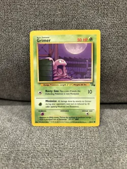 Pokemon Card Grimer 48/62 Unlimited Fossil WOTC NM - Image 1