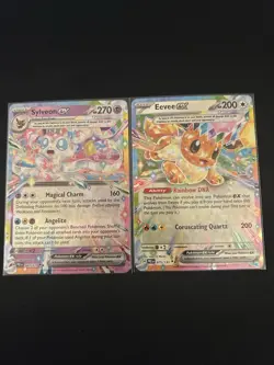 Eevee Ex 075/131 Pokemon Card TCG Prismatic Evolutions Double Rare Holo‼both‼ - Image 1