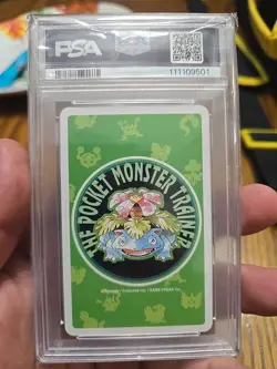 1996 POKEMON GREEN VERSION PLAYING CARDS 10 OF CLUBS #142 AERODACTYL PSA 10 - Image 2