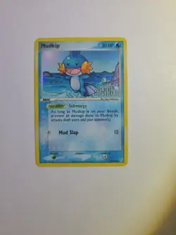 Pokemon Mudkip EX TCG Crystal Guardians Stamped Card 57/100 Reverse Holo - Image 1