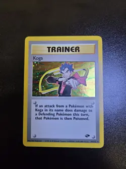 Pokemon TCG Koga Gym Challenge Trainer Holo Card 19/132 NM Never Played - Image 1