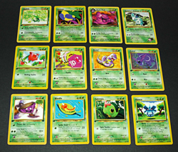 Vintage Pokemon Grass Lot 12 Cards First Editions Green CCG Mixed 1st English LP - Image 1