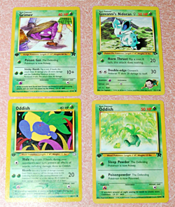Vintage Pokemon Grass Lot 12 Cards First Editions Green CCG Mixed 1st English LP - Image 4