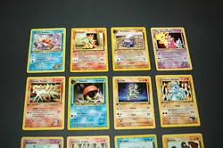 Vintage Lot 16 Common Uncommon Non-Holo Pokemon Cards Mixed First Editions LP - Image 3