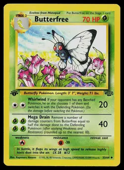Pokemon Card Butterfree 33/64 Jungle 1st Edition - Image 1