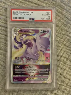 Pokemon Go Mewtwo VSTAR Holo Rare Card 31/78 - Image 1
