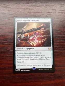 1x BLOODFORGED BATTLE-AXE - Commander/fALLOUT - MTG - Magic the Gathering - Image 1