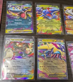 Pokemon TCG EX MEGA Holo Art Lot, 9 card collection, all sleeved after open - Image 3