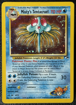 Misty's Tentacruel 10/132 - Vintage Pokemon TCG: Gym Heroes - LP with Swirl! - Image 1