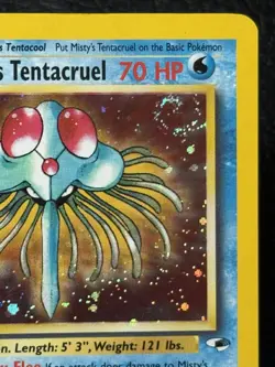 Misty's Tentacruel 10/132 - Vintage Pokemon TCG: Gym Heroes - LP with Swirl! - Image 3
