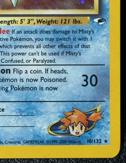 Misty's Tentacruel 10/132 - Vintage Pokemon TCG: Gym Heroes - LP with Swirl! - Image 4