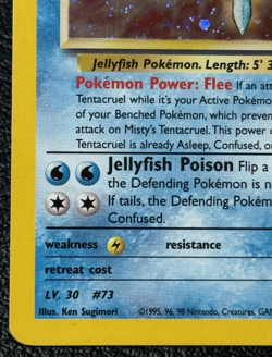 Misty's Tentacruel 10/132 - Vintage Pokemon TCG: Gym Heroes - LP with Swirl! - Image 5