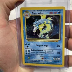 Pokemon Gyarados Holo Rare Base Set Unlimited 6/102 WOTC Vintage LP Card TCG Vtg - Image 1