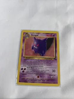 Pokemon Gengar Non Holo Rare 5/62 Fossil Base Set Vintage 1999 - Image 1
