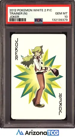 Pokemon 2012 Trainer N Joker Pokemon White 2 Playing Card GEM MINT PSA 10 - Image 1