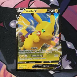 Pokemon TCG Pikachu V SWSH Black Star Promos SWSH061 Holo Promo - Image 1