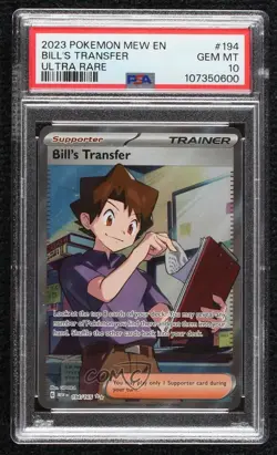 Bill's Transfer Ultra Rare Pokemon Scarlet & Violet 151 MEW PSA 10 GEM MT - Image 1