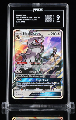 2019 POKEMON SM COSMIC ECLIPSE 184/236 SILVALLY GX - TAG 9 MINT - Image 1