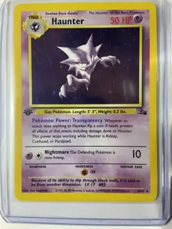 1999 Pokemon - 1st Edition Haunter Holo Rare - Fossil 6/62 - WOTC - Image 1