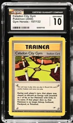 Pokemon Celadon City Gym 2000 Gym Heroes 107/132 CGC 10 - Image 1