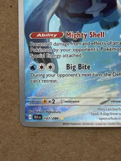 Pokemon TCG Carracosta Illustration Rare Black Bolt 107/086 English Nm Holo - Image 4