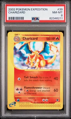 2002 POKEMON EXPEDITION #39 CHARIZARD PSA 8 - Image 1