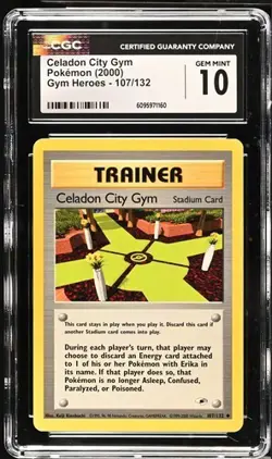 Pokemon Celadon City Gym 2000 Gym Heroes 107/132 CGC 10 - Image 1