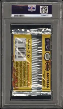 1999 Pokemon Base Set Unlimited Thin Font Charizard Art Booster Pack PSA 9 MINT - Image 2