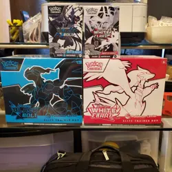 Pokemon TCG Black Bolt & White Flare Pokemon Center ETB Set & Booster Bundles - Image 1