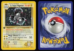 Lt. Surge's Magneton 8/132 Rare Gym Heroes Holo 1st Edition Pokemon - Image 3