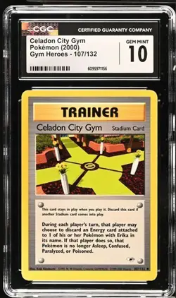 Pokemon Celadon City Gym 2000 Gym Heroes 107/132 CGC 10 - Image 1