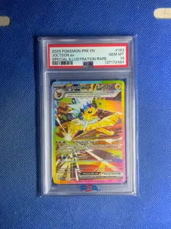 2025 Pokemon Pre EN- Jolteon EX #153 Special Illustration Rare PSA 10 - Image 1