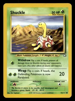 Shuckle 72/111 Common Neo Genesis WOTC Pokemon LP - Image 1