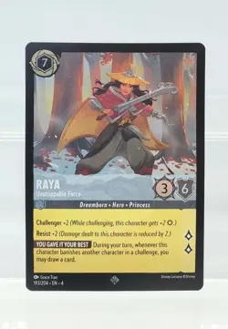 Disney Lorcana Raya - Unstoppable Force 193/204 Cold Foil Ursula's Return Super - Image 1