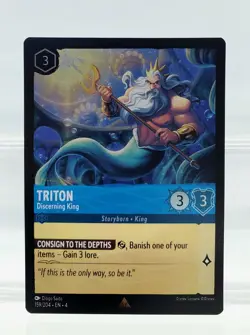 Disney Lorcana Triton - Discerning King 159/204 Cold Foil Ursula's Return Rare - Image 1