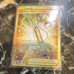 Pokemon Ordinary Rod Trainer-Item Full Art Holo English Card TCG Standard - Image 1