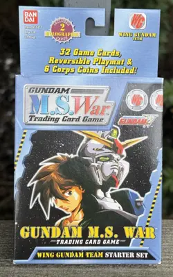 Gundam M. S. War Trading Card Game Wing Gundam Team Starter Set New In Box - Image 1