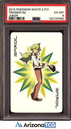 Pokemon 2012 Trainer N Joker Pokemon White 2 Playing Cards PSA 6 - Image 1
